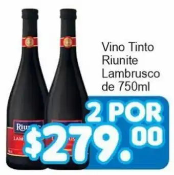 Vino Tinto Riunite Lambrusco de 750ml