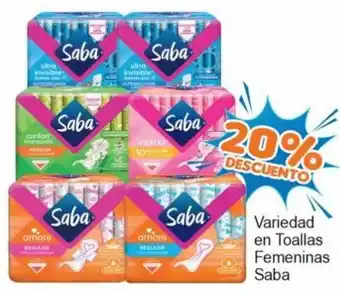 Variedad en Toallas Femeninas Saba