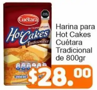 Harina para Hot Cakes Cuétara Tradicional de 800gr