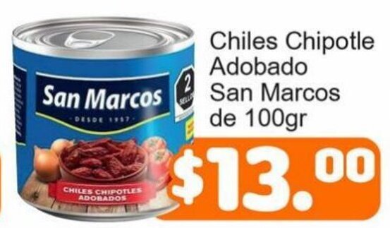 Merza Chiles Chipotle Adobado San Marcos de 100gr oferta