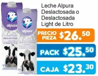 Leche Alpura Deslactosada o Deslactosada Light de Litro