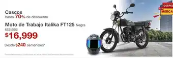 Elektra Moto de Trabajo Italika FT125 Negra oferta