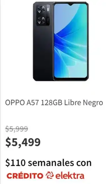 Elektra OPPO A57 128GB Libre Negro oferta