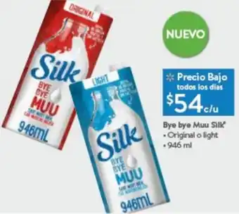 Walmart Bye bye Muu Silk • Original o light 946ml oferta