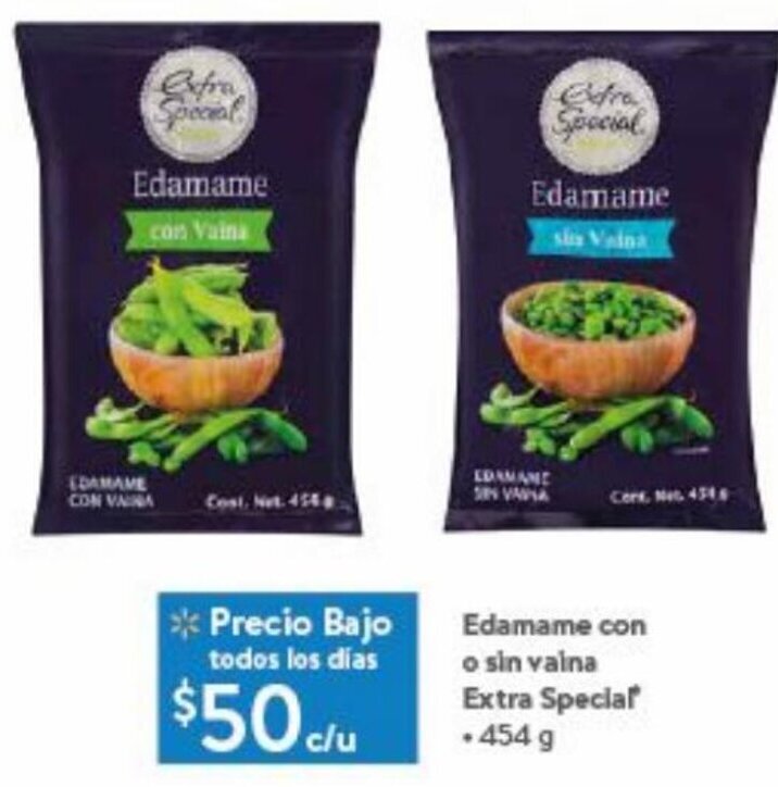 Walmart Edamame con o sin vaina Extra Special .454 g oferta