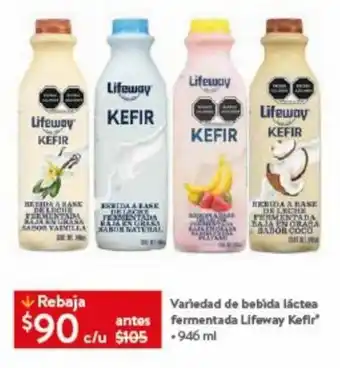 Walmart Variedad de bebida láctea fermentada Lifeway Kefir* 946 ml oferta