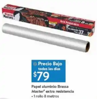 Walmart Papel aluminio Brassa Master' extra resistencia •1 rollo 8 metros oferta