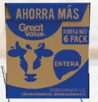 Walmart Leche entera Great Value* 1L oferta
