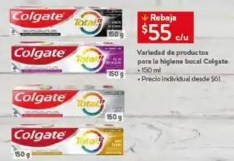 Walmart Variedad de productos para la higiene bucal Colgate 150ml oferta