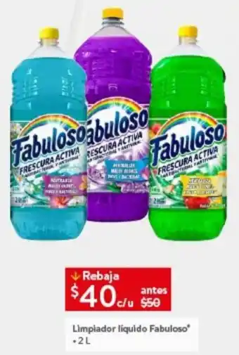 Walmart Limpiador líquido Fabuloso 2L oferta