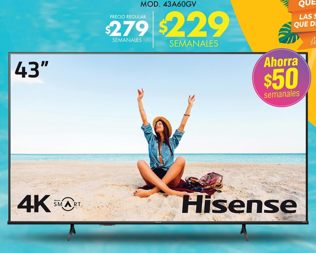 RAC Hisense SMART TV 43" oferta