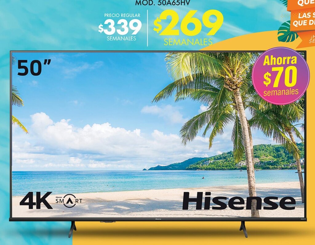 RAC Hisense SMART TV 50" oferta