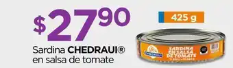 Sardina chedraui salsa de tomate 425 gr