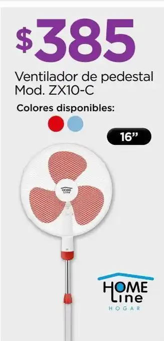 Ventilador pedestal homeline 16c azul