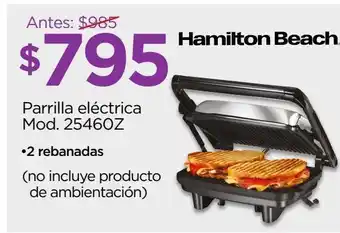 Chedraui Parrilla electrica hambeach 25460z 2 reb oferta