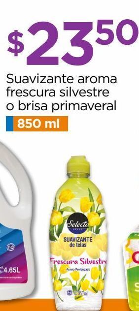 Chedraui Suavizante aroma frescura silvestre o brisa primaveral 850ml oferta