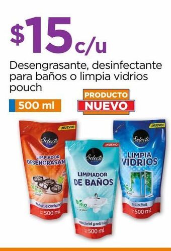 Desengrasante, desinfectante para baños o limpia vidrios pouch 500ml