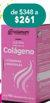 Farmacia San Pablo Solanum colageno cap 500mg caj c/180pzs oferta