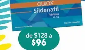 Farmacia San Pablo Aurax sildenafil 50mg c/4 tab oferta
