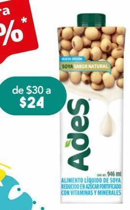 Farmacia San Pablo Ades bebida de soya natural ligh c/946ml oferta