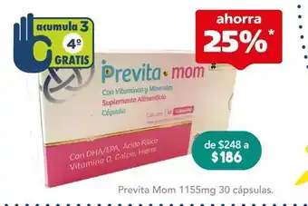 Farmacia San Pablo Previta mom cpl 1155mg caj c/30 oferta
