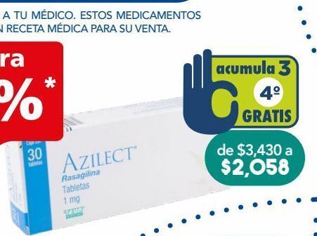 Farmacia San Pablo Azilect tab 1mg caj c/30 oferta