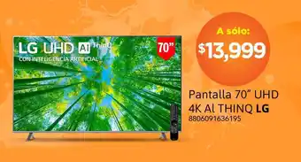 City Club Pantalla 70" UHD 4K AL THINQ LG oferta