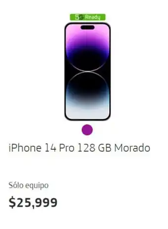 Movistar iPhone 14 Pro 128 GB Morado oferta