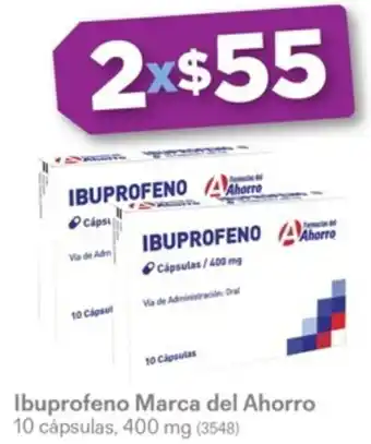 Derma Ibuprofeno Marca del Ahorro 10 cápsulas, 400 mg (3548) oferta