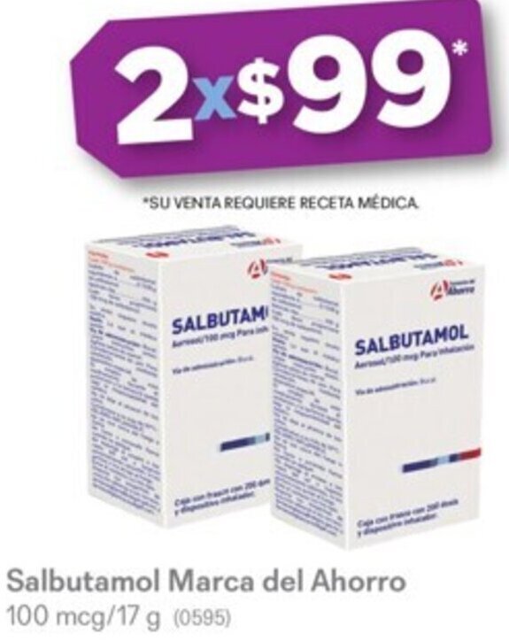 Derma Salbutamol Marca del Ahorro 100 mcg/17 g (0595) oferta
