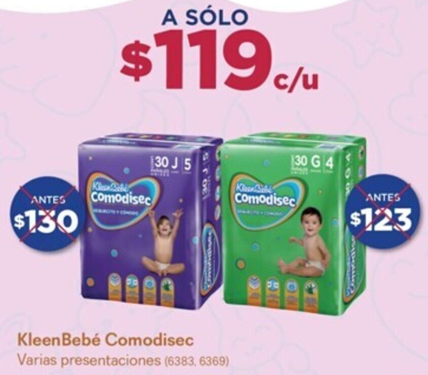Derma KleenBebé Comodisec Varias presentaciones (6383, 6369) oferta