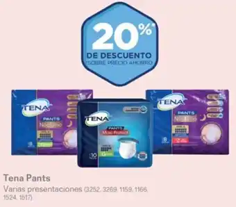 Tena Pants Varias presentaciones (3252, 3269, 1159, 1166. 1524, 1517)