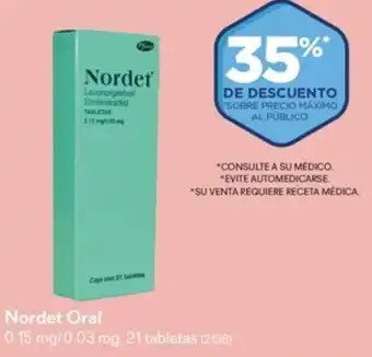 Derma Nordet Oral 0.15 mg/0.03 mg, 21 tabletas (2138) oferta