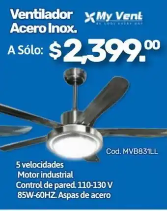 Niplito Ventilador Acero Inox. oferta