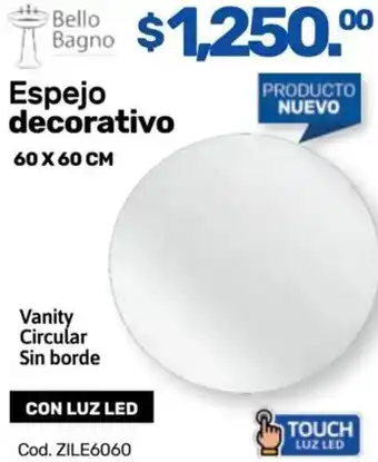 Niplito Espejo decorativo 60 x 60cm oferta
