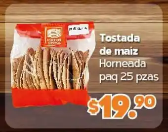 Arteli express Tostada de maíz Horneada paq 25 pzas oferta