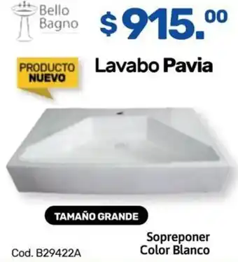 Niplito Lavabo Pavia oferta