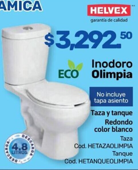 Niplito Inodoro ECO Olimpia oferta