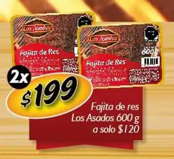Fajita de res Los Asados 600g x 2