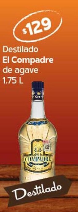 Arteli express Destilado El Compadre de agave 1.75 L oferta