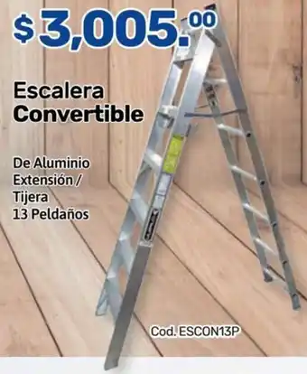 De Aluminio Extensión/ Tijera 13 Peldaños