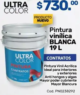 Pintura vinílica BLANCA 19 L
