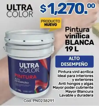 Pintura vinílica BLANCA 19L