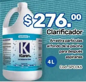 Arrastra partículas al fondo de la piscina para después aspirarlas 4L