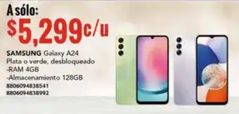 City Club SAMSUNG Galaxy A24 Plata o verde, desbloqueado -RAM 4GB -Almacenamiento 128GB oferta