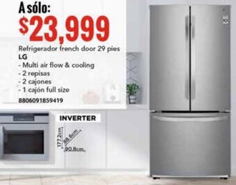 City Club Refrigerador french door 29 pies LG oferta