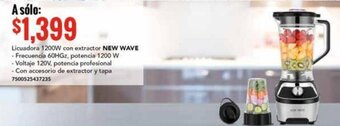 City Club Licuadora 1200W con extractor NEW WAVE oferta