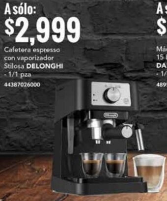 City Club Cafetera espresso con vaporizador Stilosa DELONGHI oferta