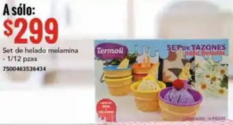 City Club Set de helado melamina - 1/12 pzas 7500463536434 oferta
