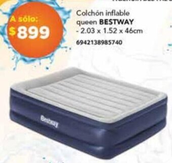 Colchón inflable queen BESTWAY -2.03 x 1.52 x 46cm 6942138985740